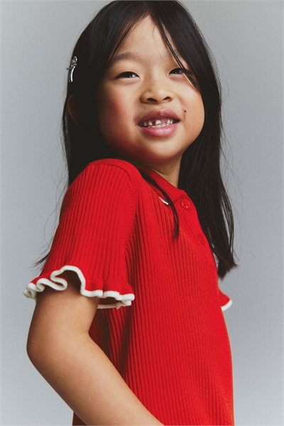 Топ с воротником из ребристого трикотажа 1270193002