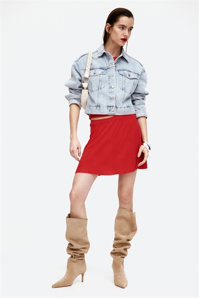 Расклешенная юбка из тонкого трикотажа 1271648002