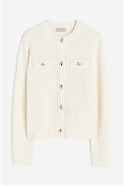 Кардиган из фактурной вязки 1194323002