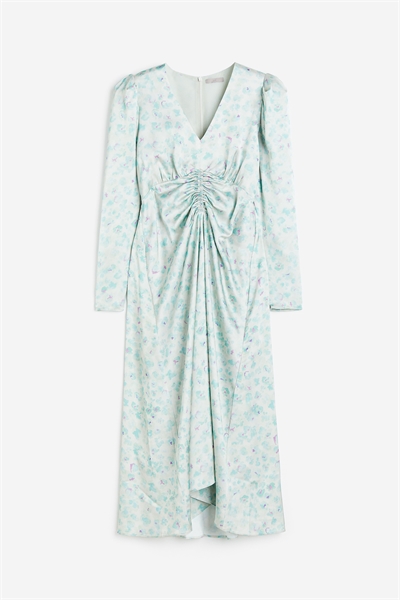 Платье из атласа с драпировкой 1156793003