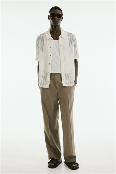 Рубашка Regular Fit с вязаным узором 1265118003