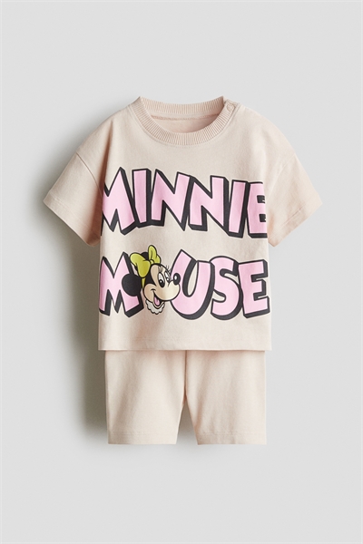 Комплект из 2 частей из хлопка с принтом 1265913003