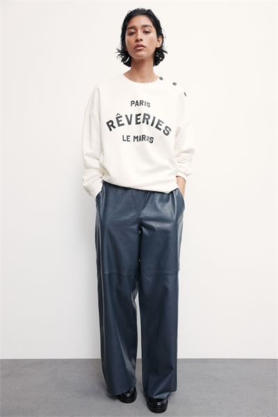 Толстовка с декором из пуговиц 1249558001