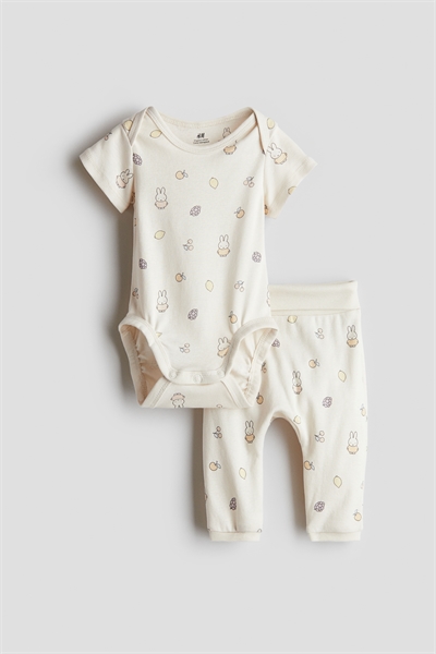 Комплект из 2 частей из хлопка с принтом 1281590001