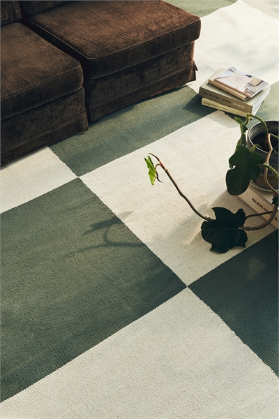 Хлопковый ковер в клетку 1267342003