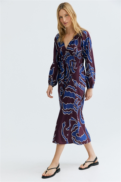 Хлопковое платье с воздушными рукавами 1239393001