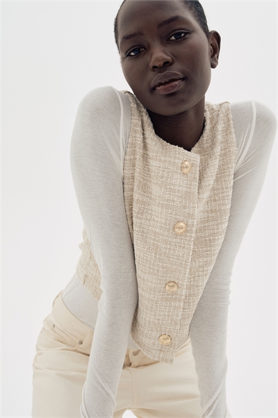 Жилет из трикотажа букле 1277887002