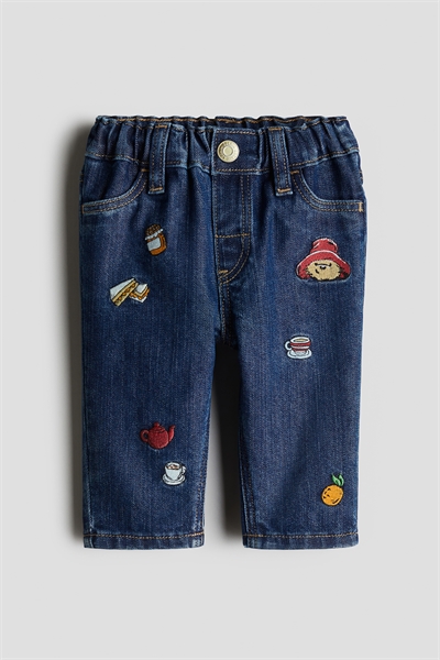 Джинсы с вышитыми деталями 1254643001