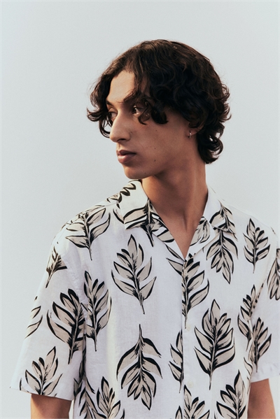 Курортная рубашка из льняного бленда Regular Fit 1277588002