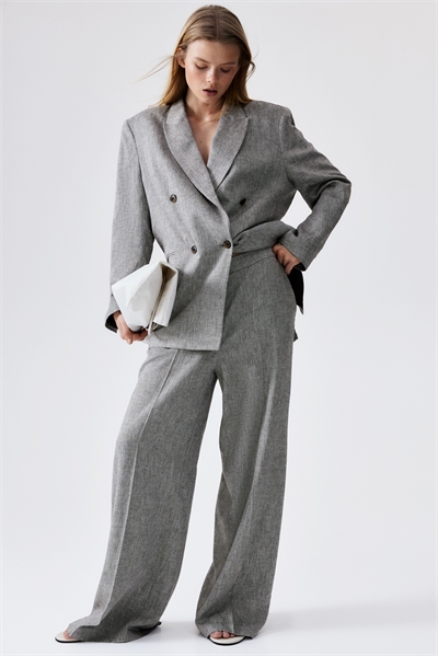 Широкие брюки из льняной смеси 1259080001