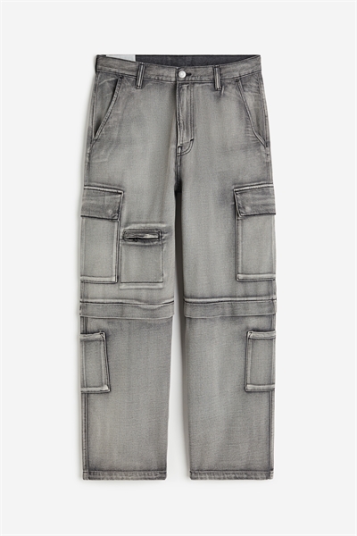 Джинсы-карго свободного кроя 1182102004