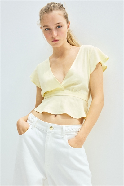 Блузка из льняной смеси 1282195004