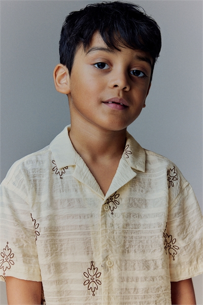 Курортная рубашка с вышивкой 1270876001