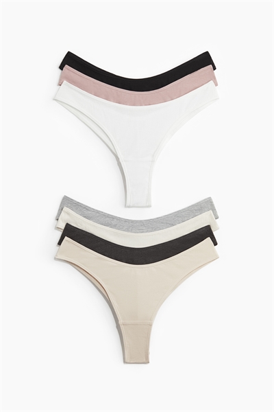 Хлопковые трусы-бразильяна, 7 штук 1237467004