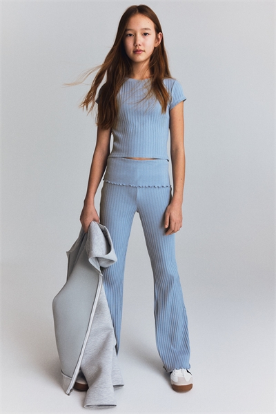 Расклешенные брюки из джерси 1275778002