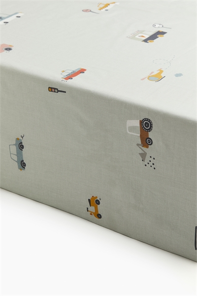 Простыня на резинке из хлопка с принтом 1028613015