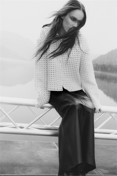 Жакет с узором из дырок 1274595002