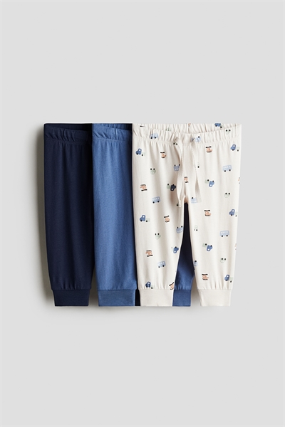 Джоггеры из хлопкового джерси в количестве 3 штук 1225008007