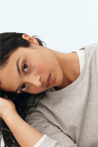 Топ из ребристого хлопка 1260555005