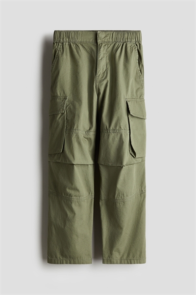 Парашютные брюки из хлопкового холста 1265569002