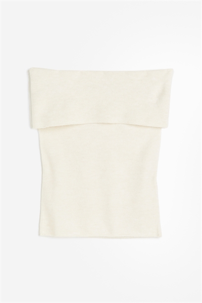 Трикотажный топ без плеч 1207242002