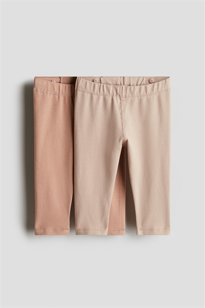 Леггинсы из хлопкового джерси с пимой 2 шт. 1260989002