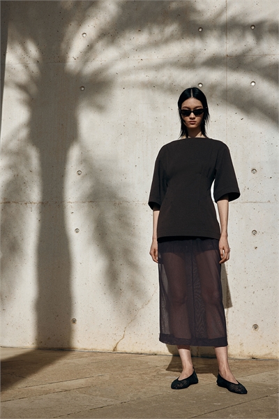 Юбка-миди из сетки 1273999001