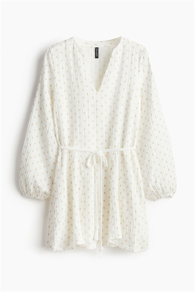 Платье с воздушными рукавами на завязках 1224180005