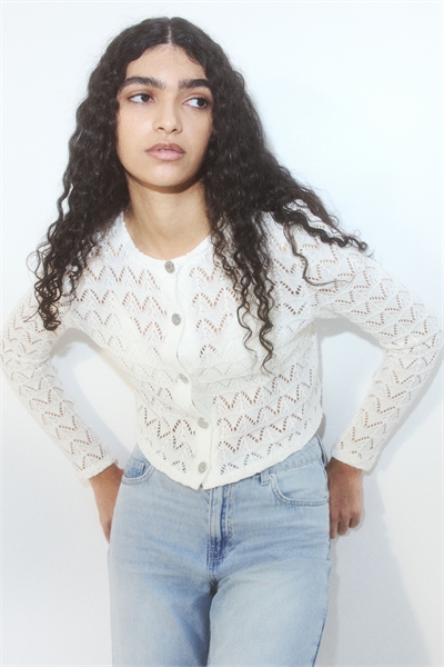 Кардиган из пуантельевой вязки 1269798001