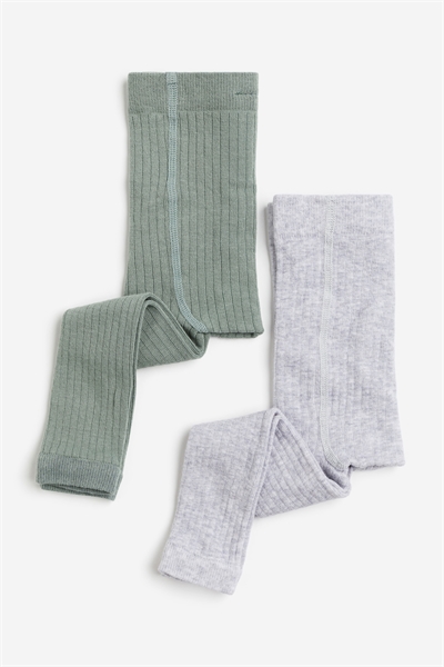 Колготки без носков с ребристой поверхностью в количестве 2 штук 1163147008