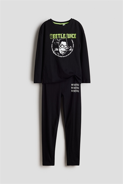 Хлопковая пижама с принтом 1247443004