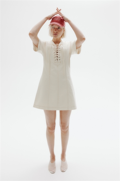 Джинсовое платье со шнуровкой 1270517006