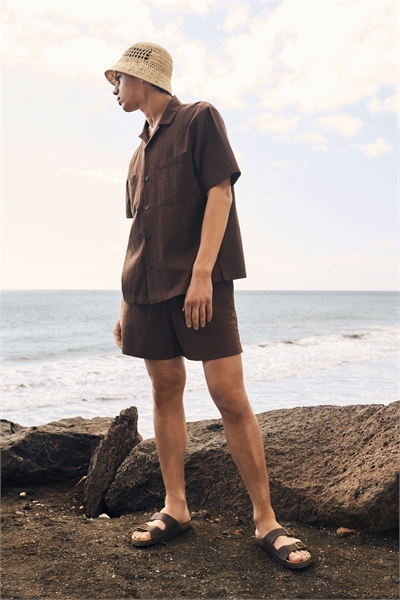 Хлопковая пижамная рубашка и шорты 1275173003