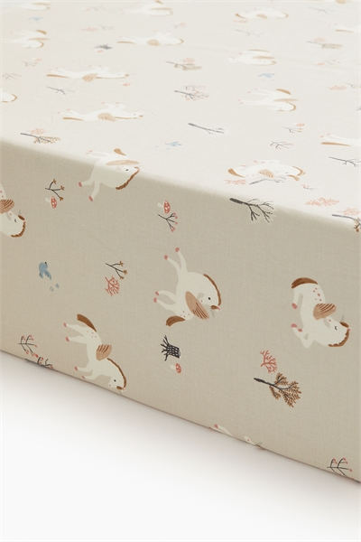 Простыня на резинке из хлопка с принтом 1028613043