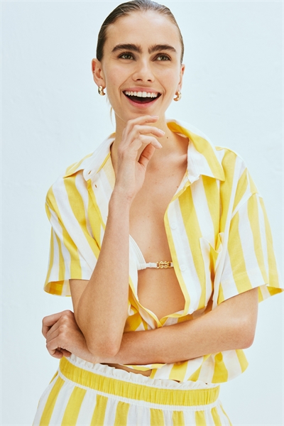 Рубашка из льняной смеси 1261369002