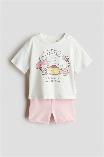 Комплект из 2 частей из хлопка с принтом 1265913010