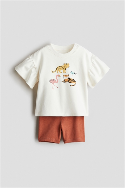 Комплект из двух частей, выполненный из хлопкового джерси 1269002010