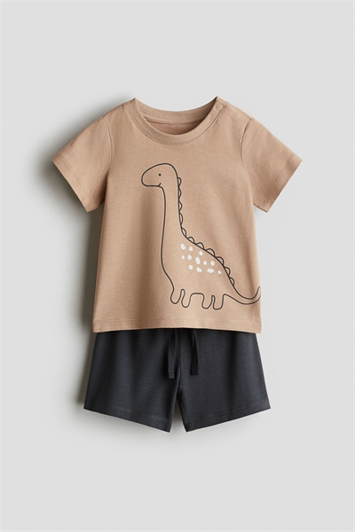 Комплект из 2 частей из хлопкового джерси 1280393003