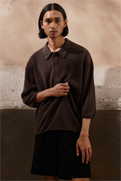 Рубашка-поло из тонкого трикотажа Loose Fit 1284203001