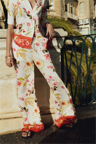 Широкие брюки на завязках 1284610001