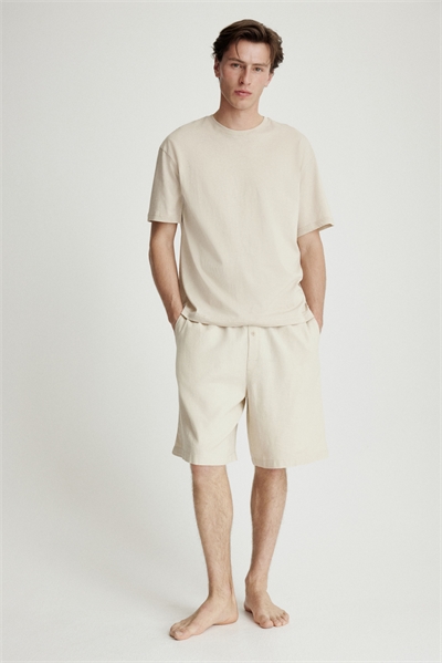 Пижамная футболка и шорты из льняного бленда 1288422002
