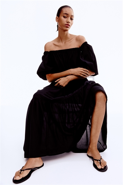 Платье макси с квадратным вырезом 1289379003