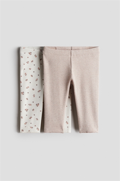 Ребристые хлопковые леггинсы 2 шт. 1291926001