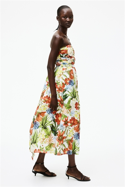 Плиссированное платье-бандо 1295279002