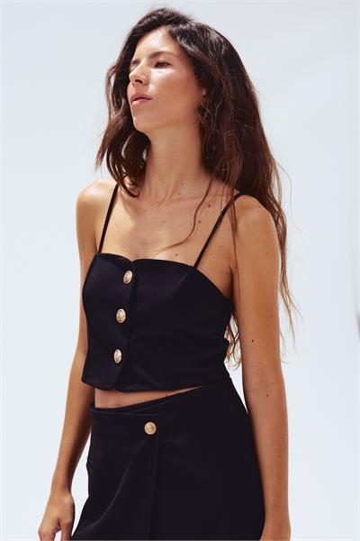 Обрезанный топ на бретельках 1296867001