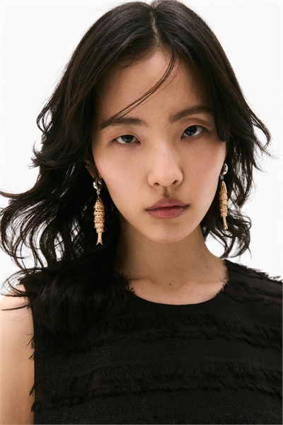 Серьги с подвеской в виде рыбы 1298208001