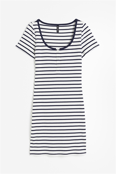 Ребристое платье с короткой застежкой на пуговицы 1167219003