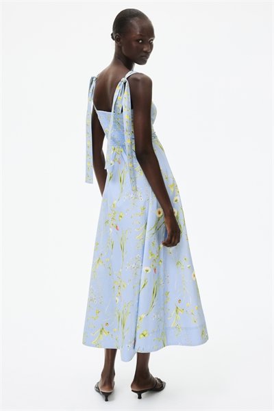 Хлопковое платье на завязках 1265587003