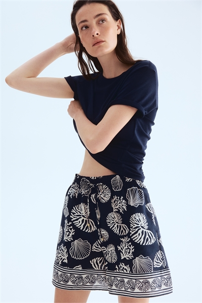 Принтованные шорты на бретельках 1283194007