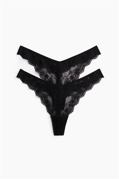 Кружевные трусы стринги из 2 комплектов 1283807005